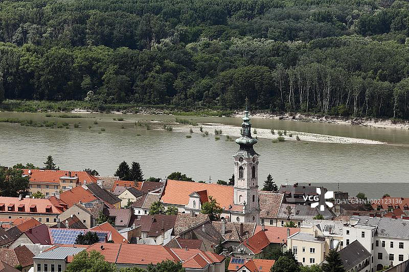 奥地利下奥州多瑙河畔海恩堡图片素材