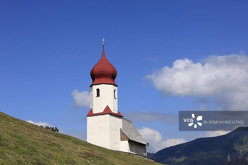 奥地利福拉尔贝格州布雷根茨森林达穆尔斯圣尼古拉斯教堂图片素材