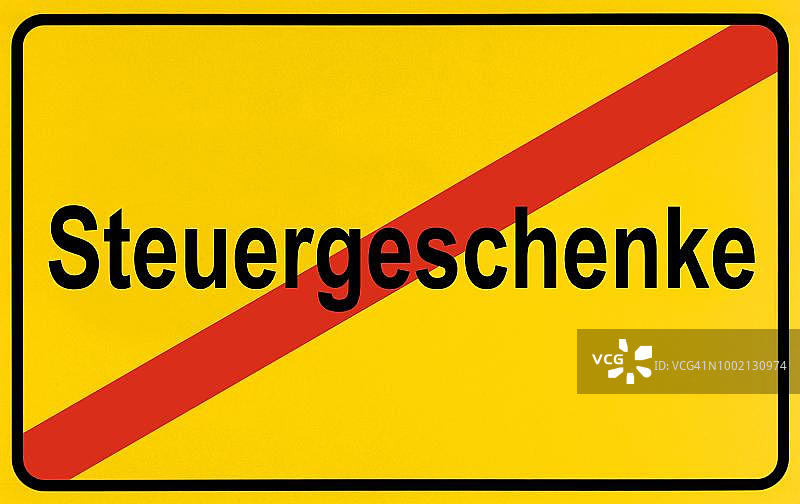 作为象征性形象的城市界限标志，用于扣留税收礼物图片素材