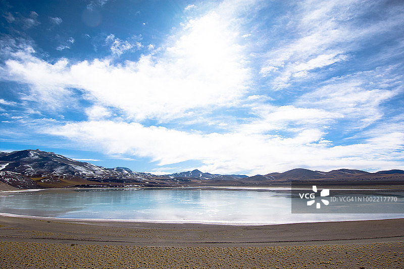 阿塔卡马圣佩德罗高原泻湖图片素材