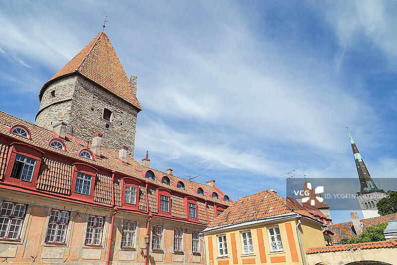 塔林老城的建筑图片素材