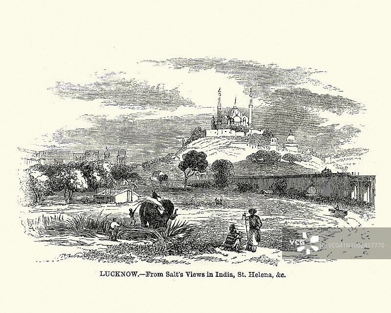 19世纪的印度勒克瑙图片素材