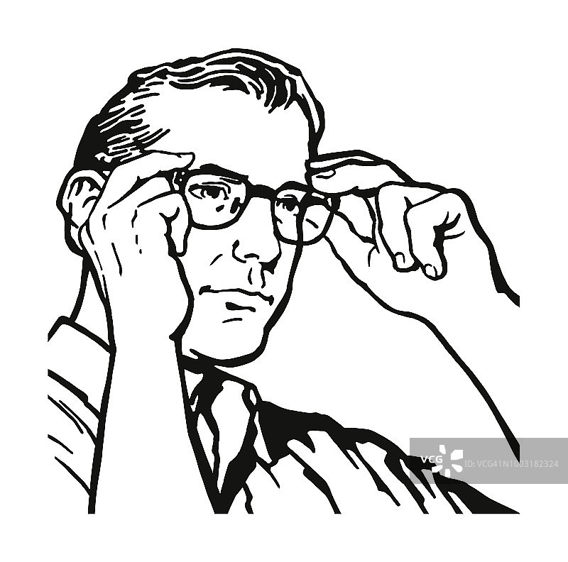 男人戴眼镜图片素材