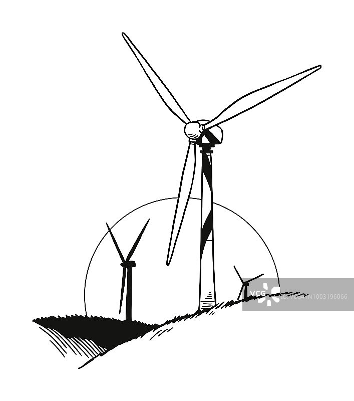 风力涡轮机图片素材