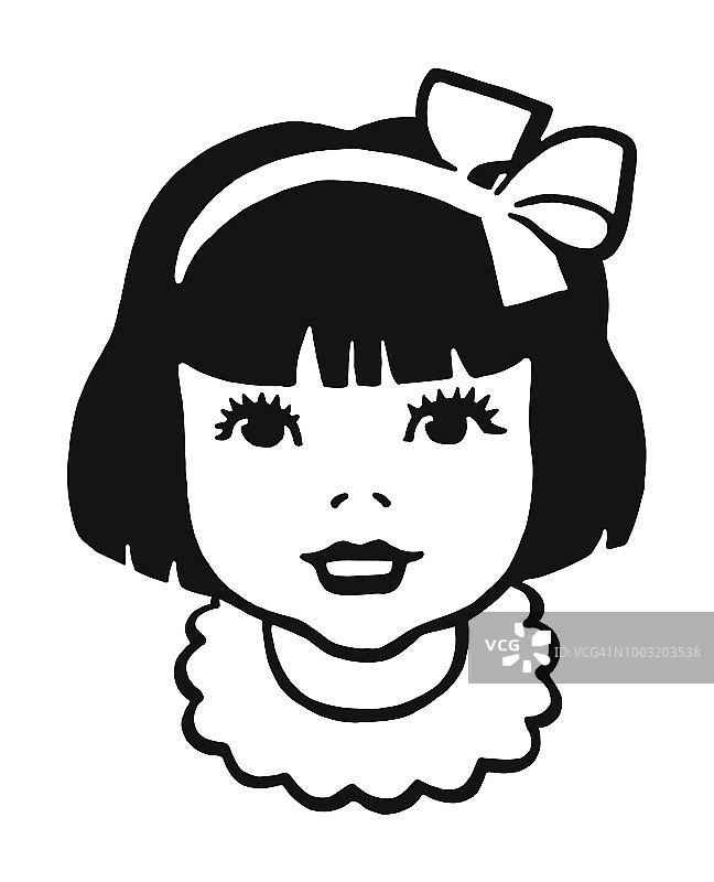 女孩的脸部图片素材