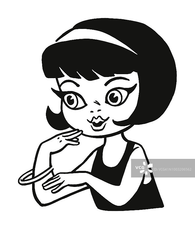 女孩手势图片素材