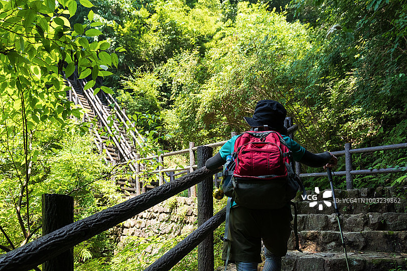 老年人徒步旅行图片素材