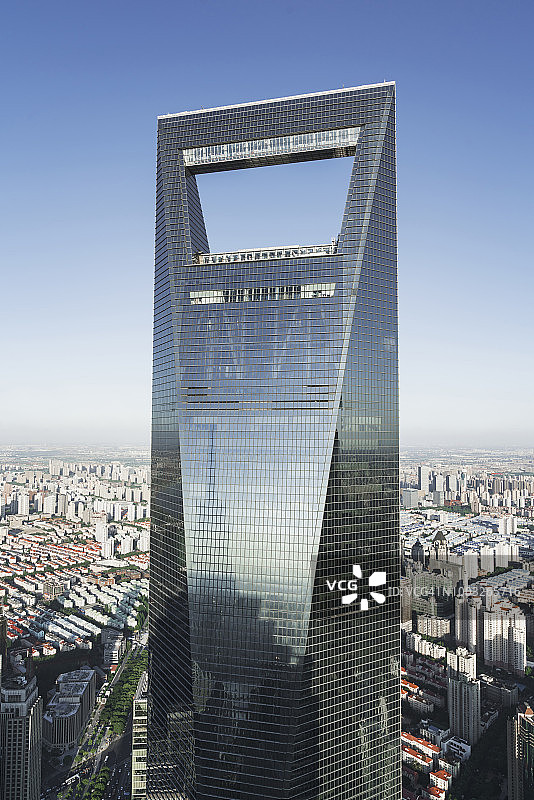 上海陆家嘴黄昏航拍图片素材