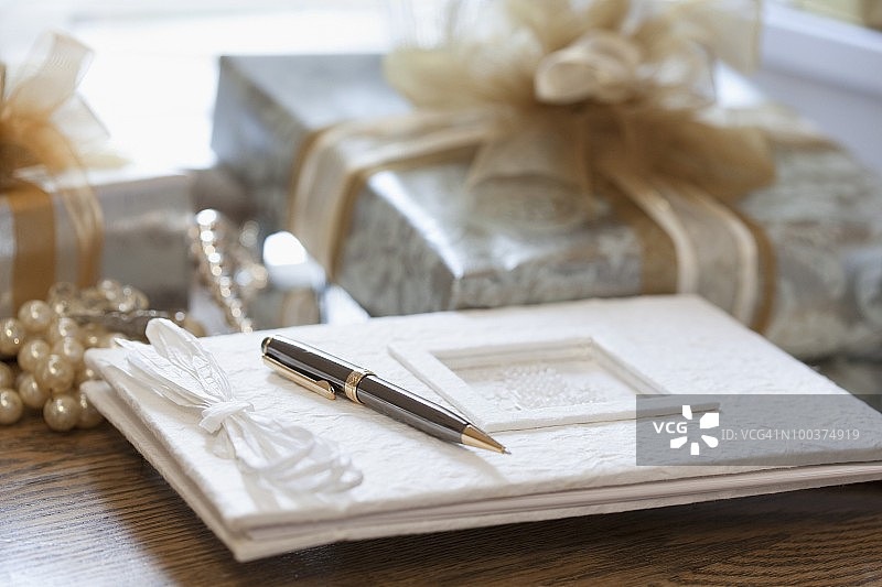 婚礼宾客签名册图片素材