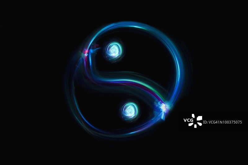 阴阳符号灯光图片素材