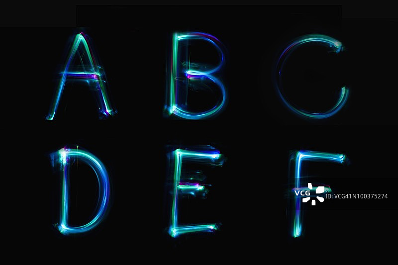 灯光字母图片素材