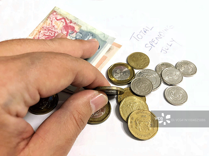 数美元和美分图片素材