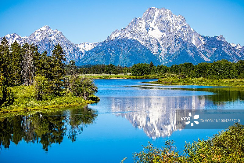 大提顿蛇河弯图片素材