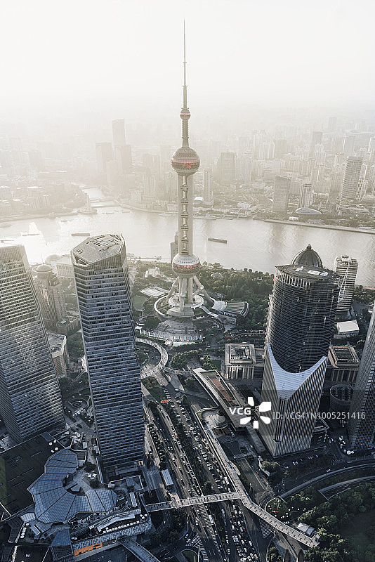 上海陆家嘴黄昏景观图片素材