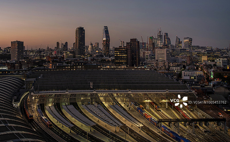 伦敦城市景观航拍图片素材