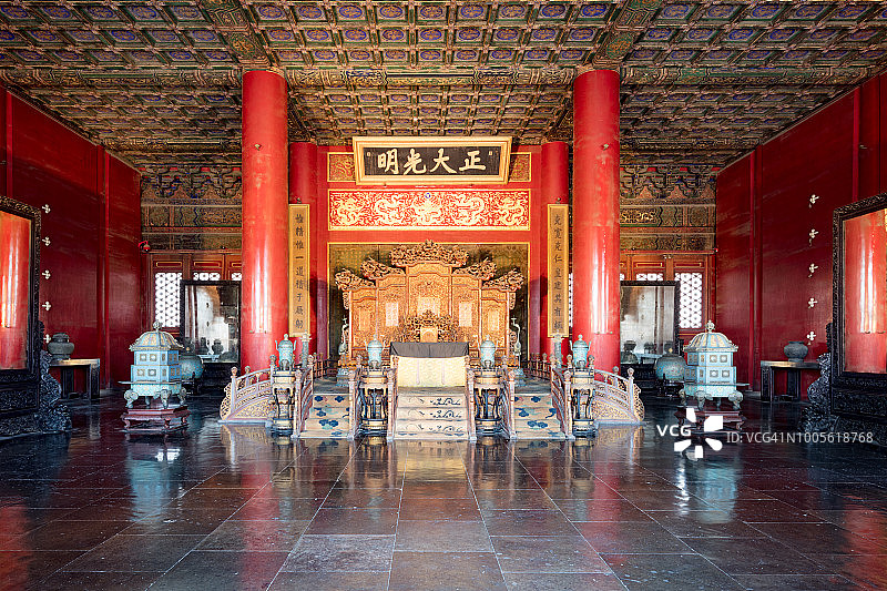 中国北京故宫乾清宫内部图片素材