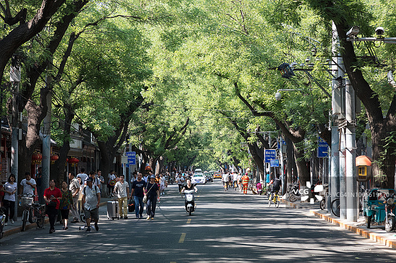 北京北池子大街，曾经的皇城胡同图片素材