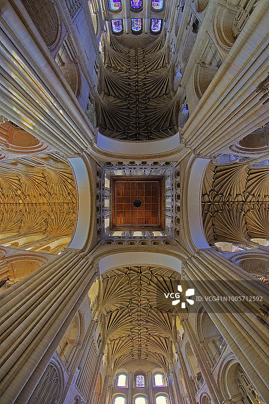 英国诺维奇大教堂中殿天花板图片素材