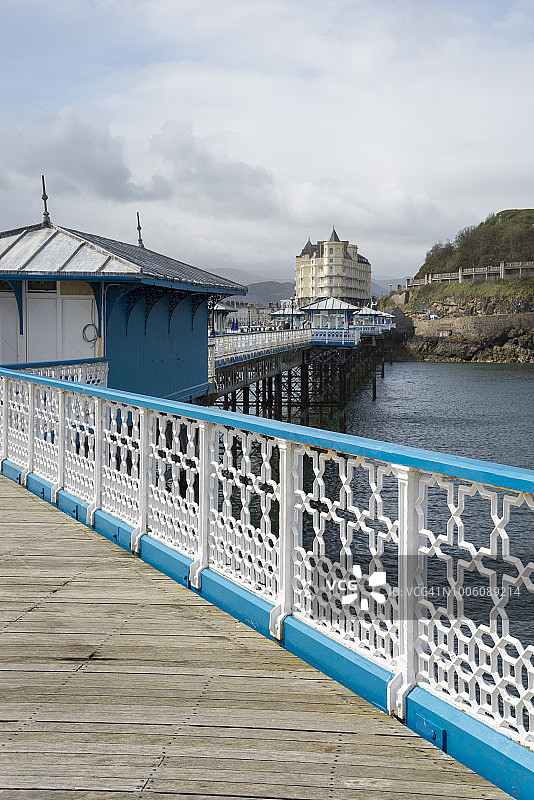 兰迪德诺码头，英国北威尔士图片素材