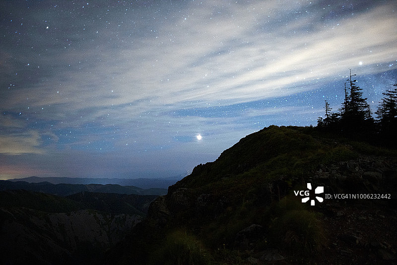 哥伦比亚河峡谷上空的火星图片素材