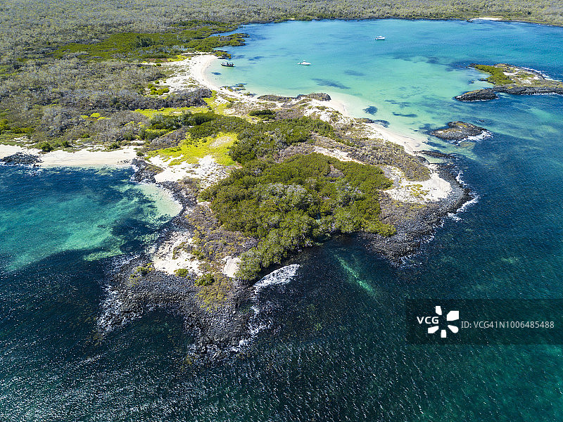 圣克里斯托瓦尔岛的布鲁霍海滩，加拉帕戈斯群岛，厄瓜多尔图片素材