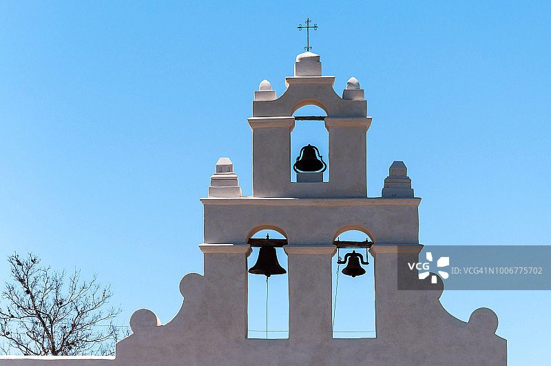 圣胡安卡皮斯特拉诺教堂的钟楼图片素材