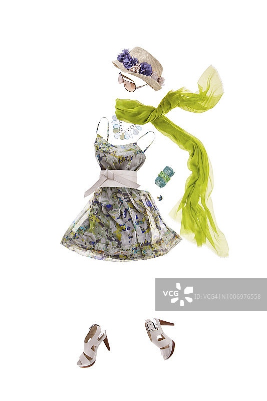 白色背景上的女装图片素材