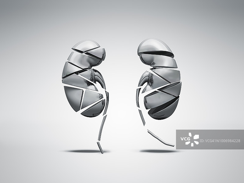 破碎的金属肾脏图片素材