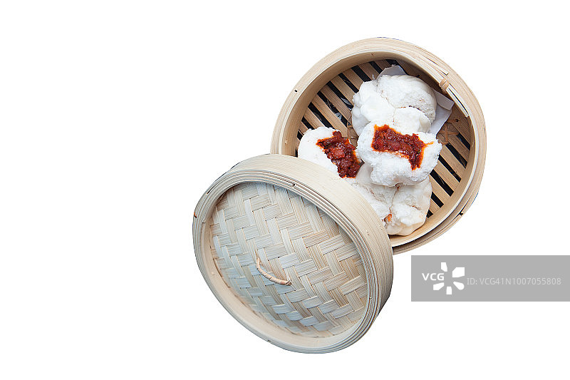 竹制托盘上的点心图片素材