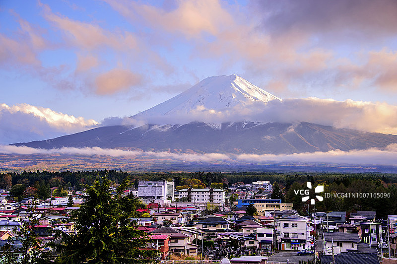 富士山与樱花图片素材