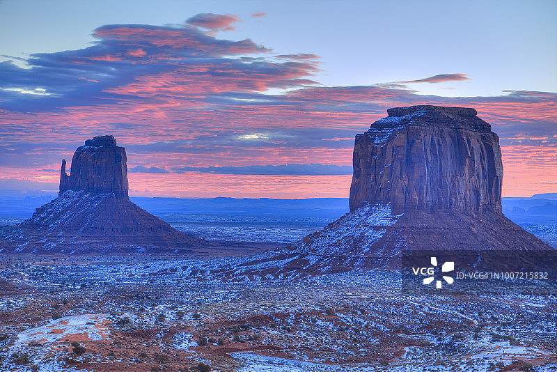 纪念碑谷部落公园日出图片素材