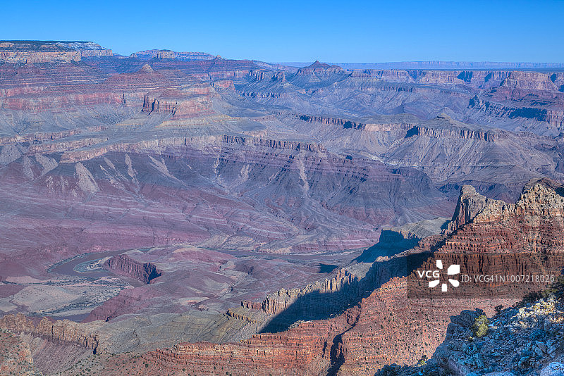 从利潘角眺望大峡谷国家公园南缘，联合国教科文组织世界遗产，亚利桑那州，美国，北美图片素材