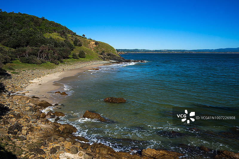 澳大利亚新南威尔士州拜伦角海湾的小沃特戈斯海滩，太平洋图片素材