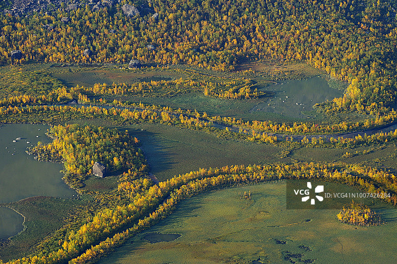 从斯科基夫山观看拉帕达伦三角洲的放大图图片素材