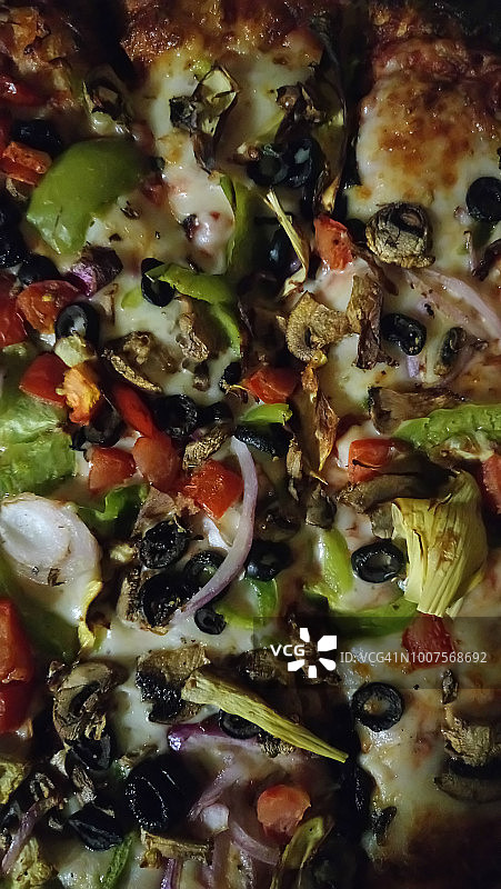 纯素蔬菜披萨图片素材