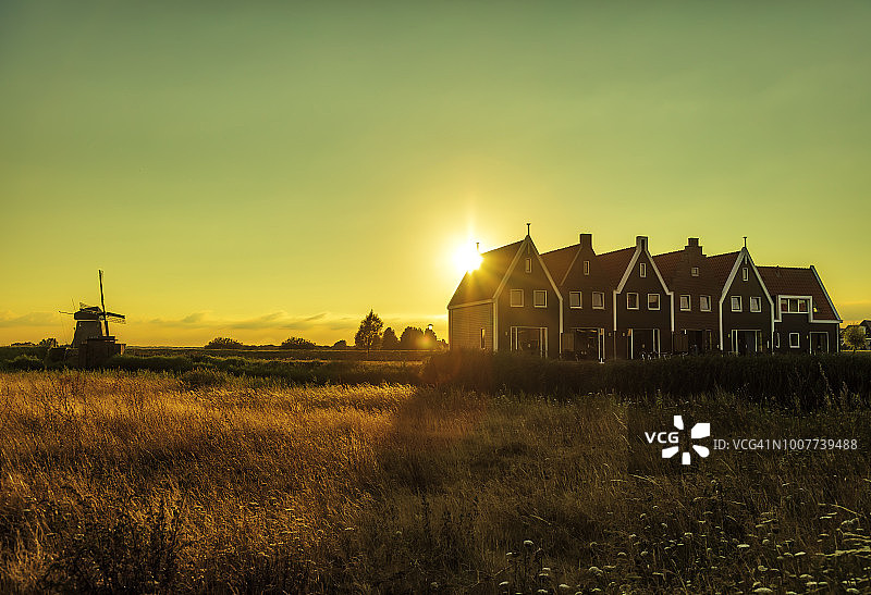 沃伦丹，荷兰历史村庄图片素材