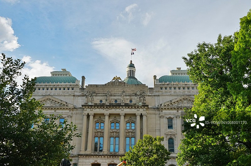 美国印第安纳州印第安纳波利斯州议大厦图片素材