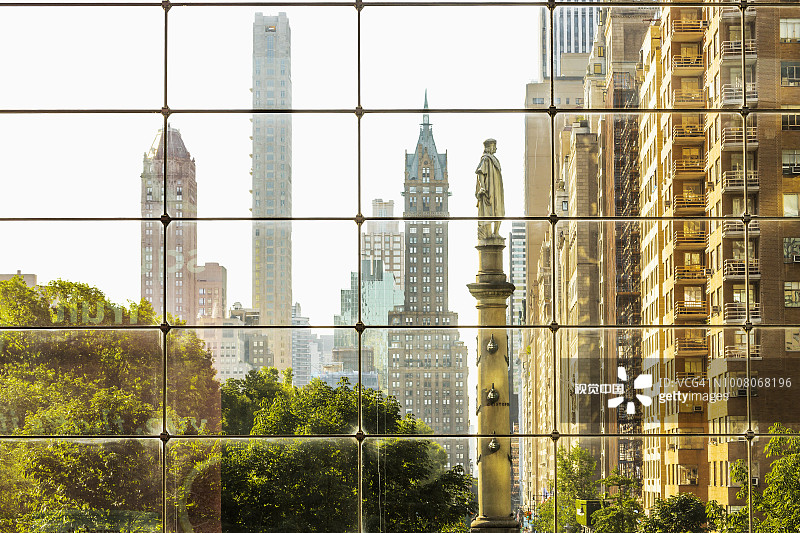 曼哈顿中城哥伦布圆环图片素材