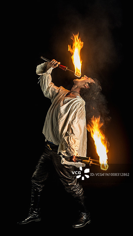 喷火表演图片素材