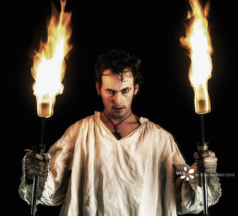 喷火表演图片素材