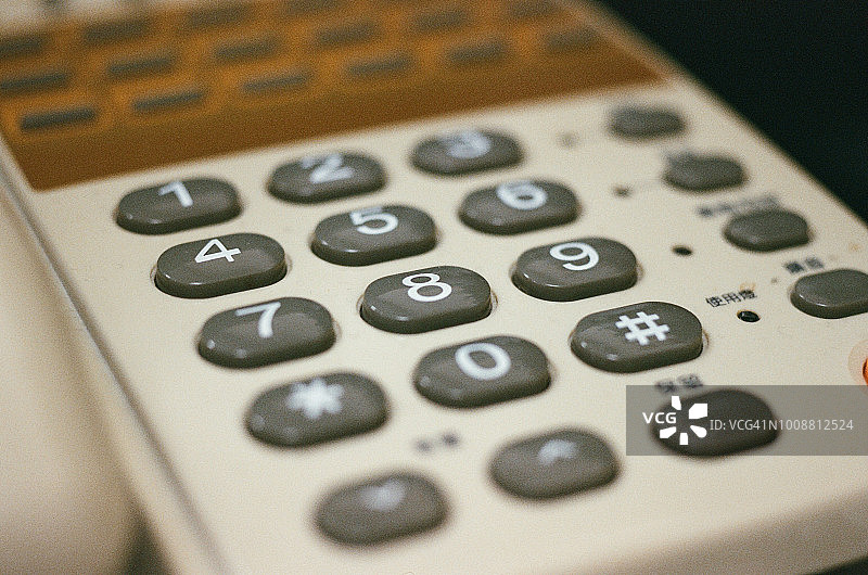 办公室电话按钮特写图片素材