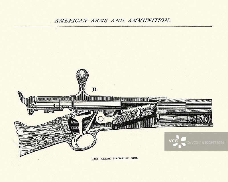 19世纪的基恩杂志枪图片素材