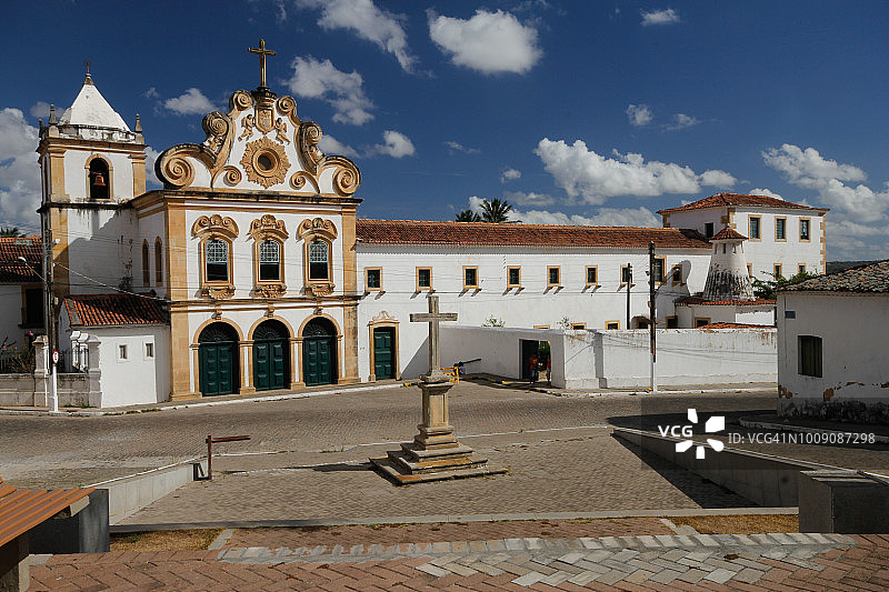 天使圣玛丽修道院和教堂，位于巴西阿拉戈斯州佩内多市图片素材