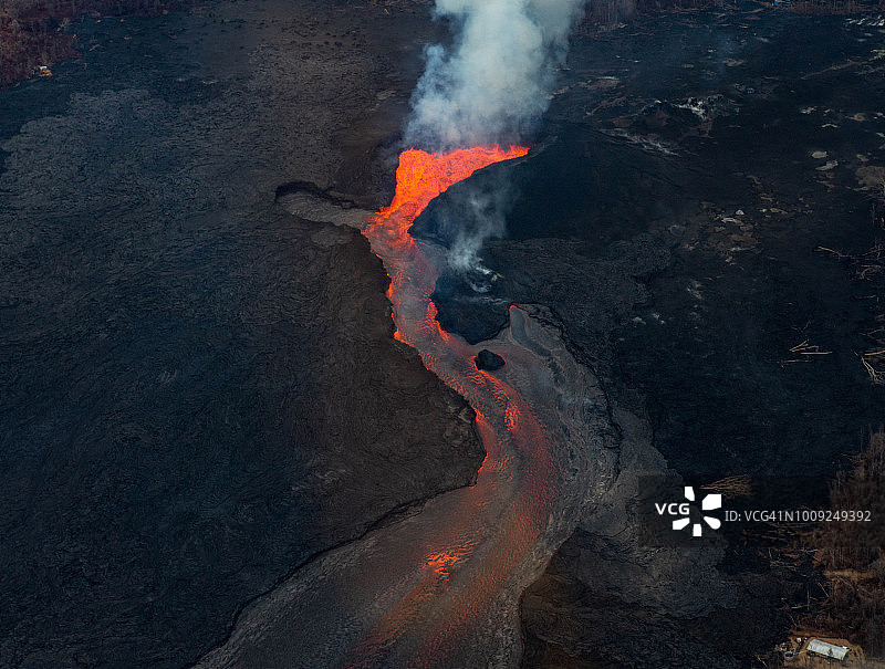 基拉韦厄火山喷发图片素材