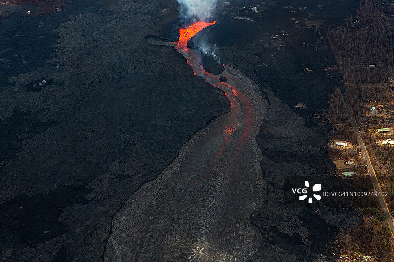 基拉韦厄火山喷发图片素材
