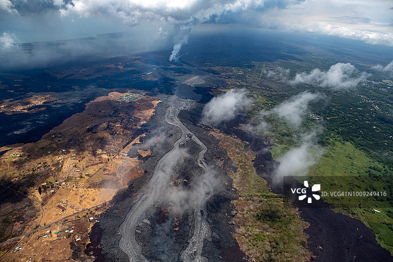 基拉韦厄火山喷发图片素材