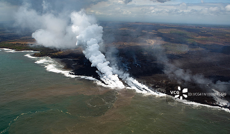 基拉韦厄火山喷发图片素材