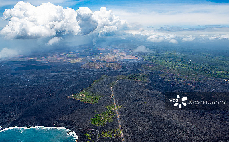 基拉韦厄火山喷发图片素材