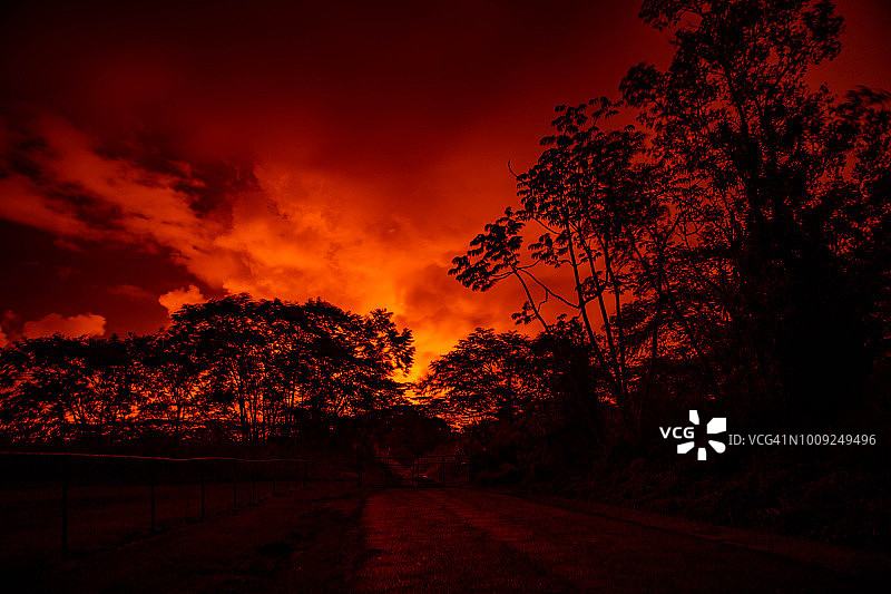 基拉韦厄火山在夏威夷普纳的景象图片素材