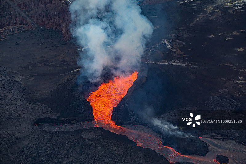 基拉韦厄火山喷发图片素材